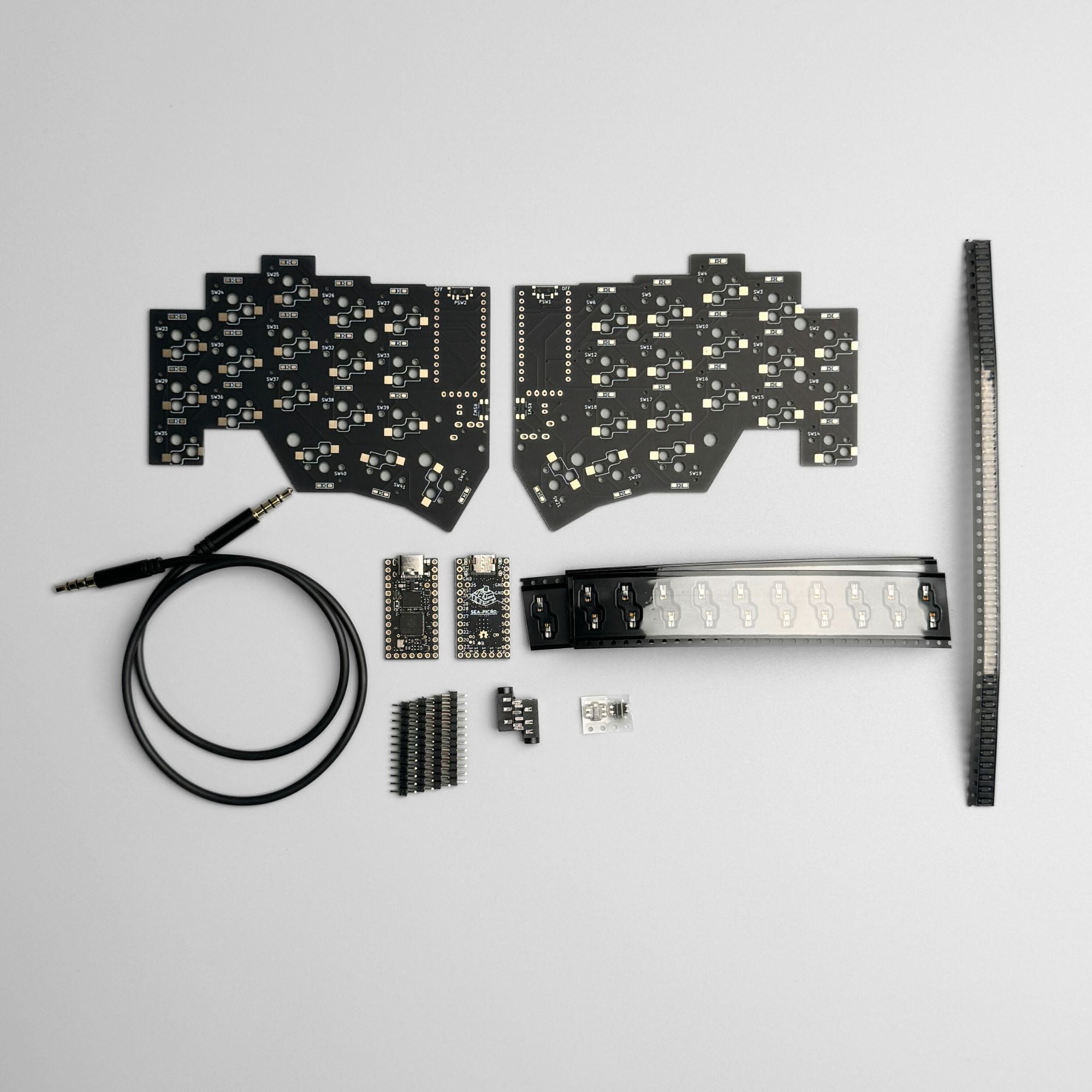 Chocofi Low Profile Split Keyboard DIY Kit - RP2040 Wired – beekeeb