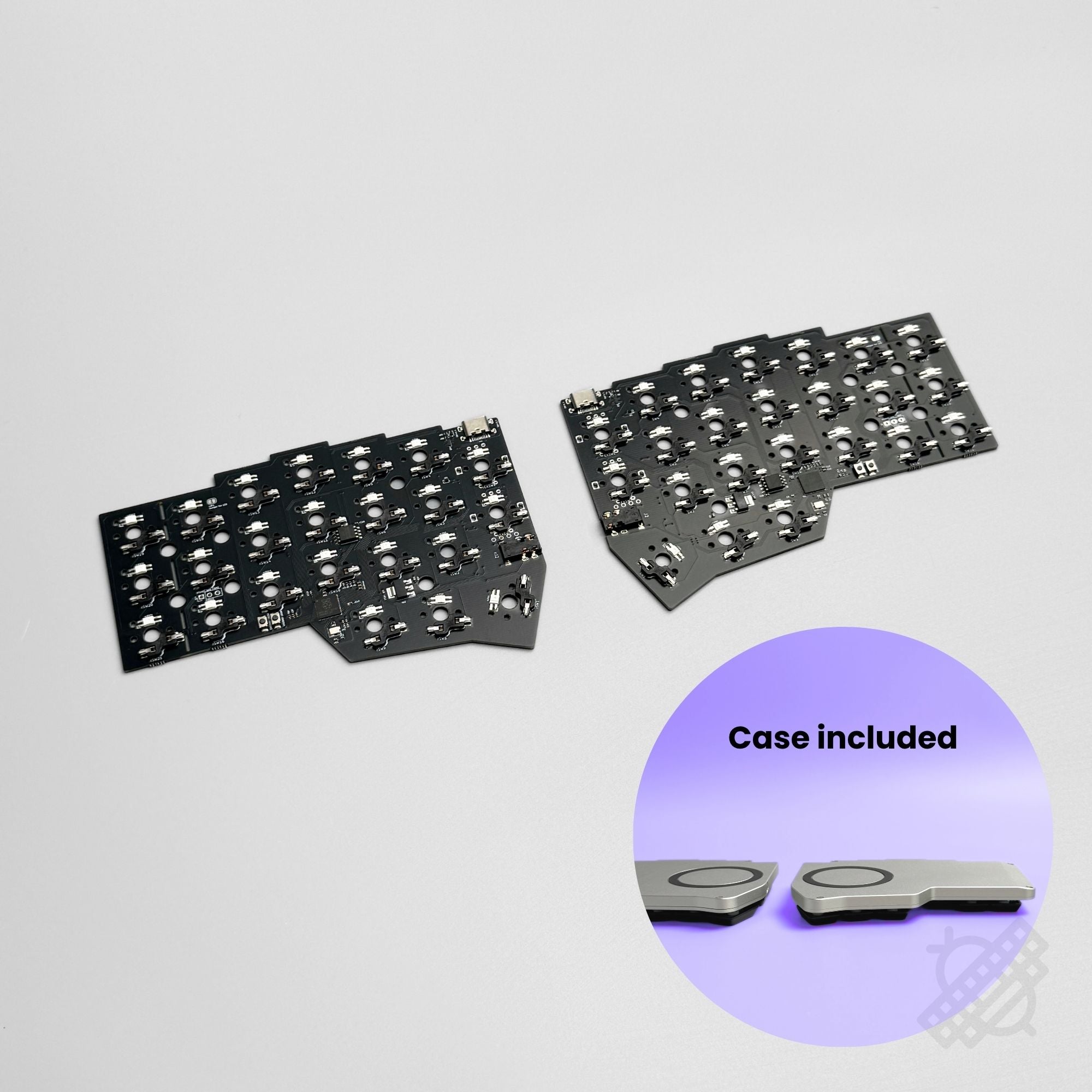 Pre-soldered Corne v4 Choc v2 with Aluminum 2-way Case Wired Split