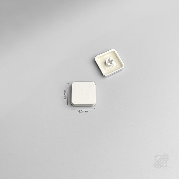 MT165-MX (Tai-Hao 16.5mm x 16.5 mm Keycap for MX stem) Low Profile Blank White Keycaps (5pcs)