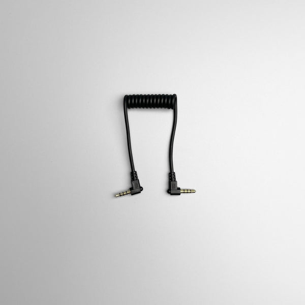 Angled (L Shape) TRRS 3.5mm 4 Pole Coiled Cable XS