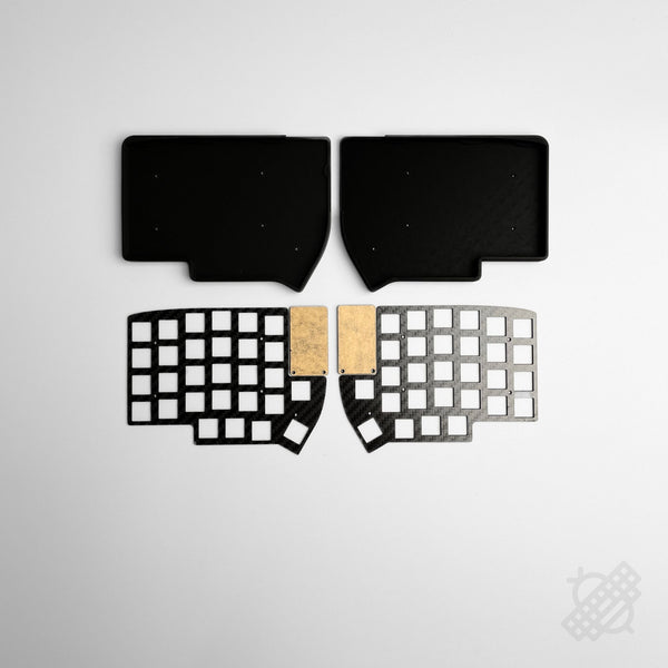 Allium58 / Lily58 Pro MX Carbon Fiber Top & 3D Printed Bottom Case