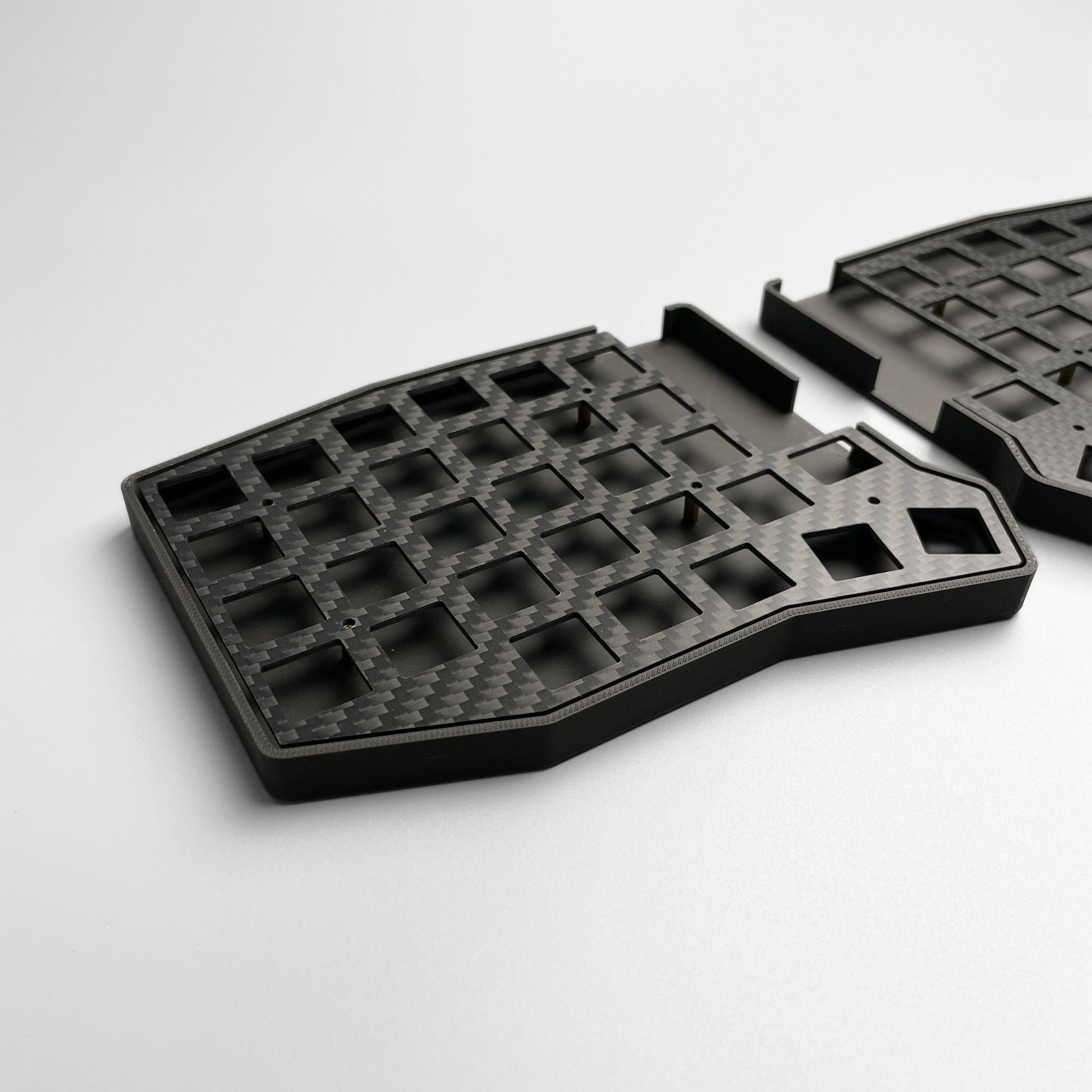 Sofle v2.1 Choc 3D Printed Keyboard Case With Carbon Fiber Top Plates