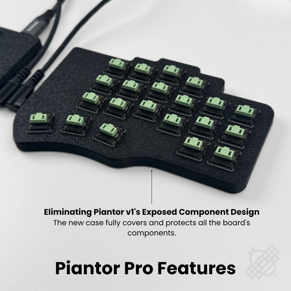 Pre-soldered Piantor Pro 42 Keys RP2040 Low Profile Choc Split Keyboar ...