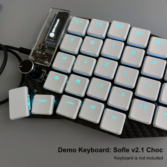 MBK Legend‡ Glow R2 White Keycap Set with Keycap Puller – beekeeb