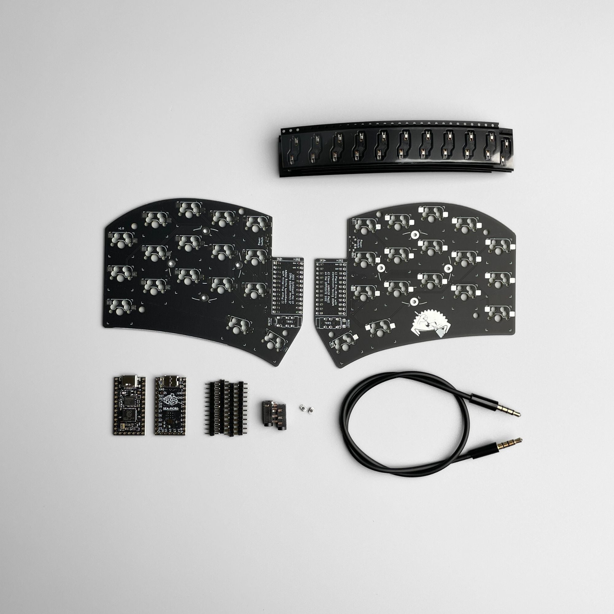 Diy Split Keyboard Kit Ferris Sweep Hotswap (Bling MX) Split Keyboard DIY Kit - RP2040 Wired ...