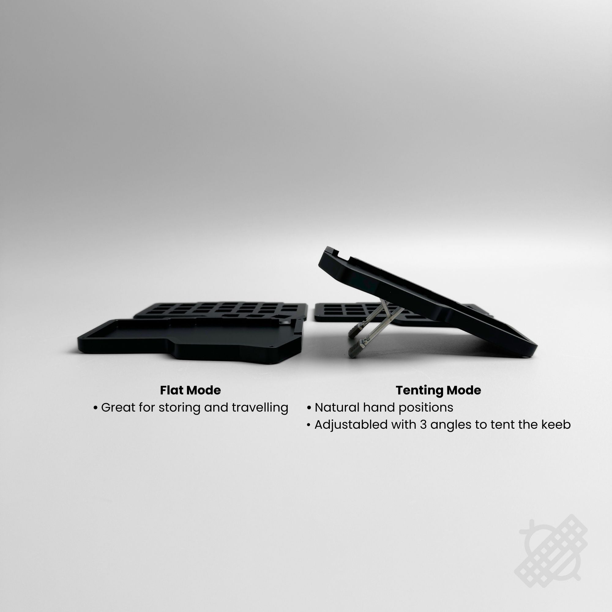 Corne v4.1 MX Split Keyboard with Aluminium 2-way Tenting Case - Thumbnail 4