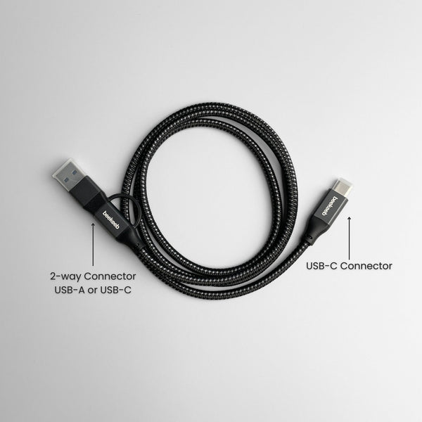 USB-C/USB-A to USB-C 2-way Data Cable for Split Keyboard (1m)