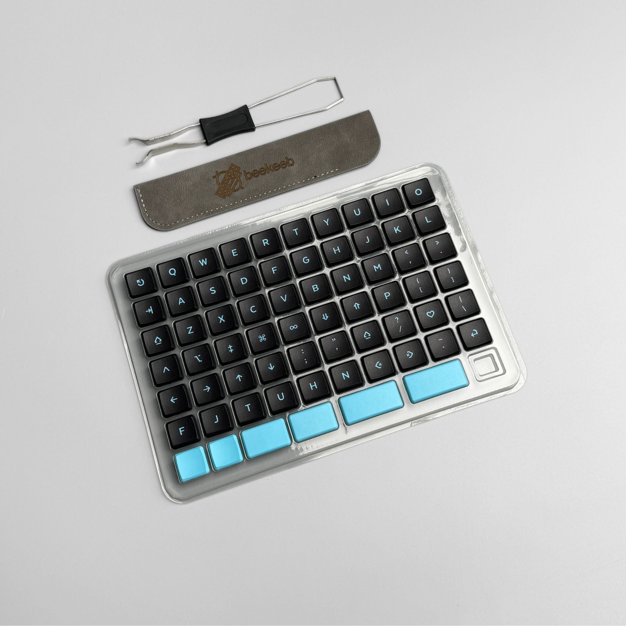 MBK Legend 40s Blue on Black Low Profile Choc Spacing Keycap Set