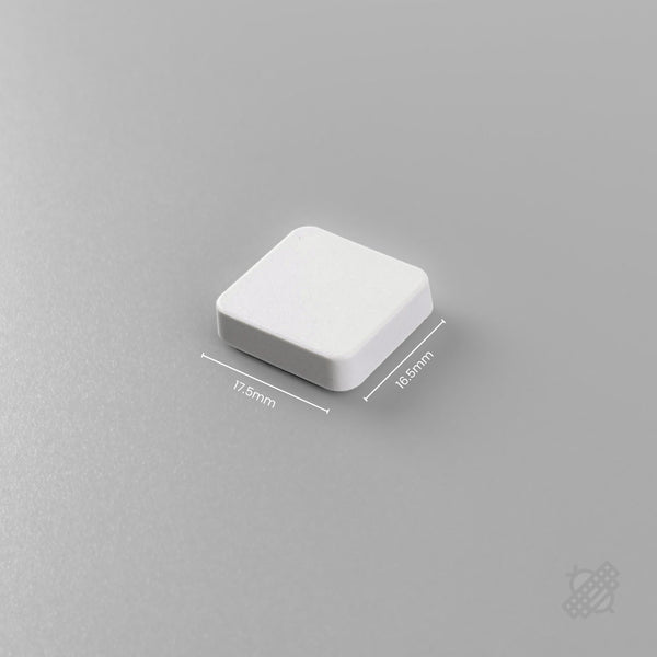 THCS-MX (Tai-Hao Choc Spaced Keycap for MX stem) Low Profile Blank White Keycaps (18pcs)