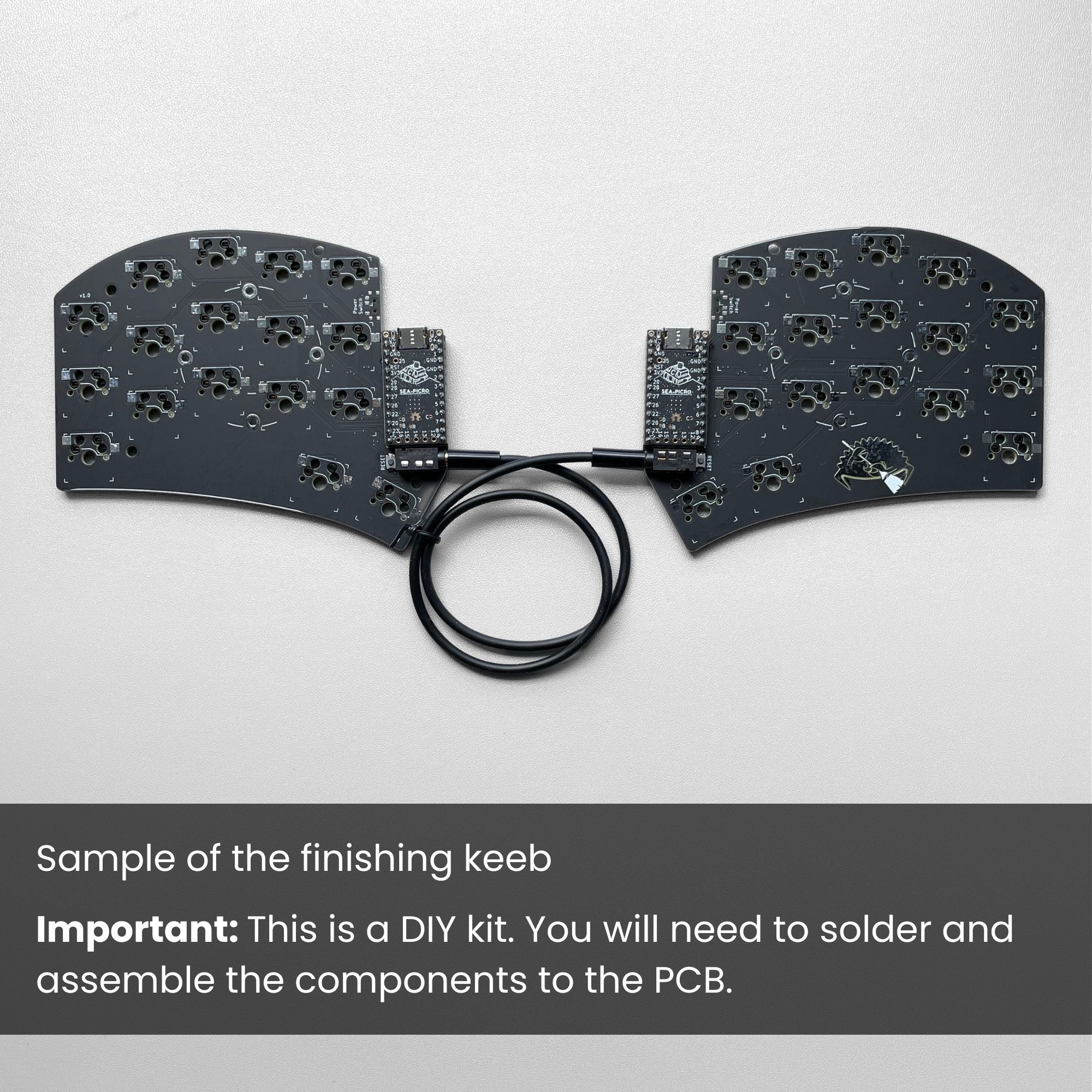 Ferris Sweep Hotswap Bling MX Split Keyboard DIY Kit - RP2040 Wired - Thumbnail 2