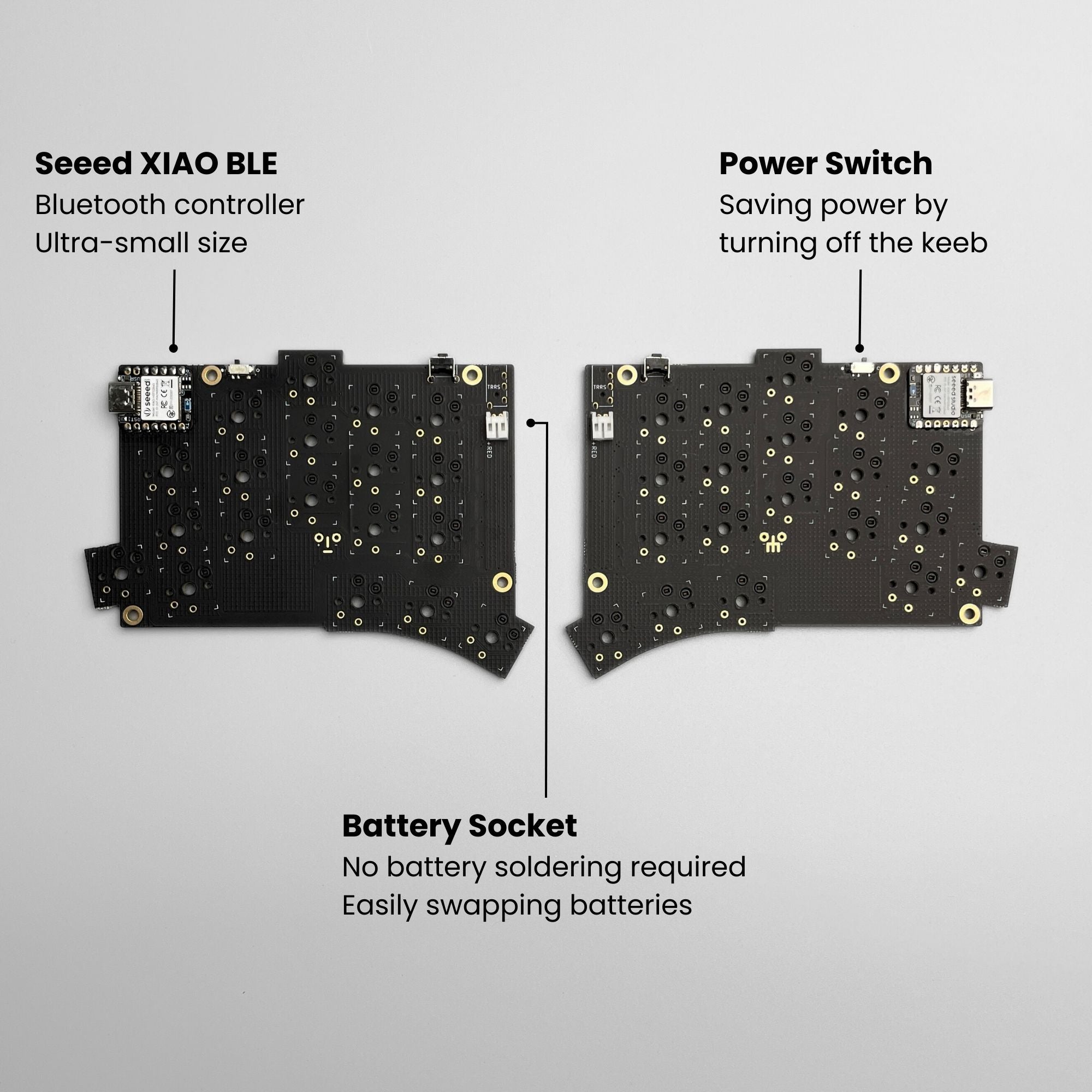Pre-soldered Wireless TOTEM 38 keys Low Profile Choc Bluetooth