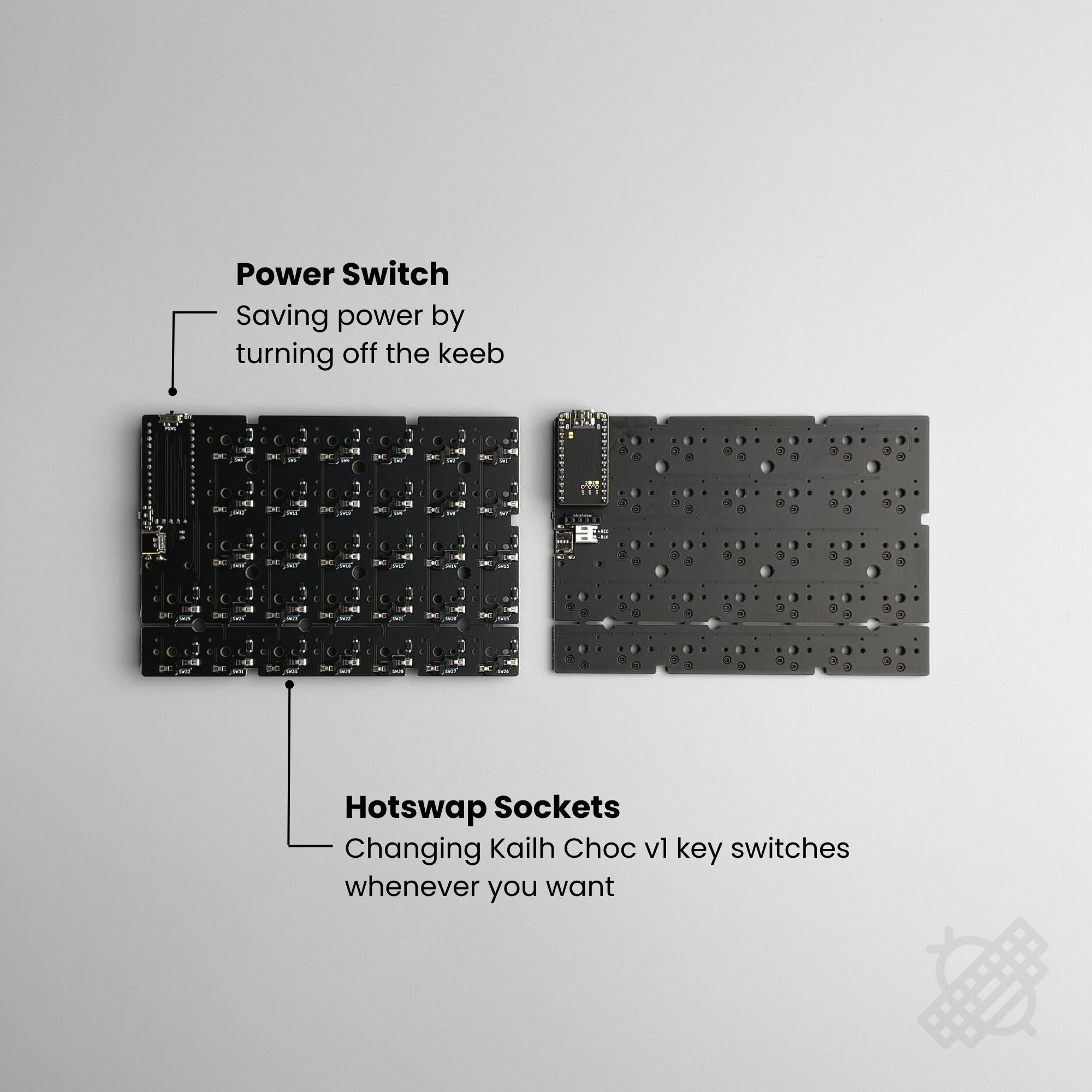 Wireless FelixKeeb Choc Ortholinear Split Keyboard - Thumbnail 5