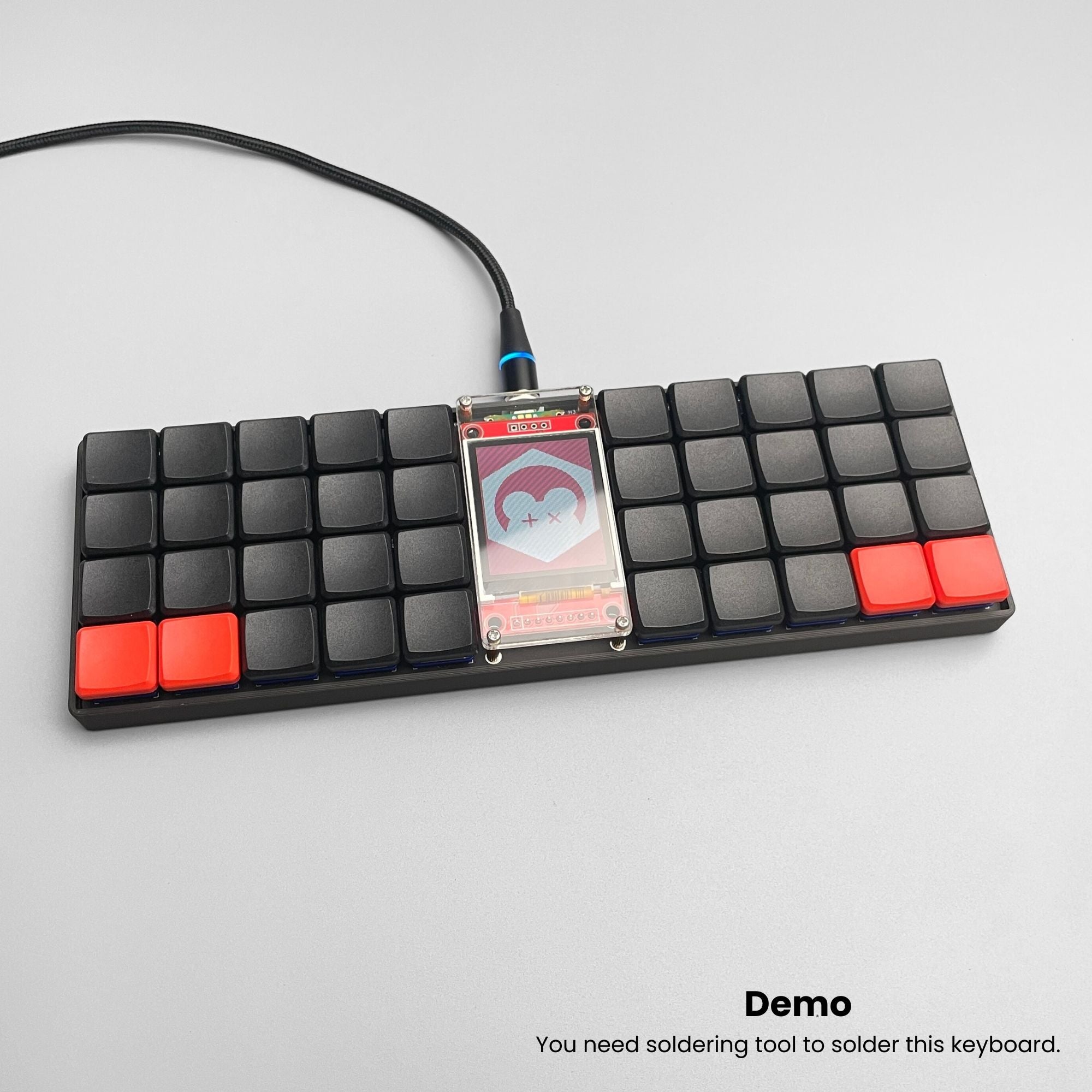 keezyboost40 Unibody Ergonomic Wired Keyboard DIY Kit - Thumbnail 2