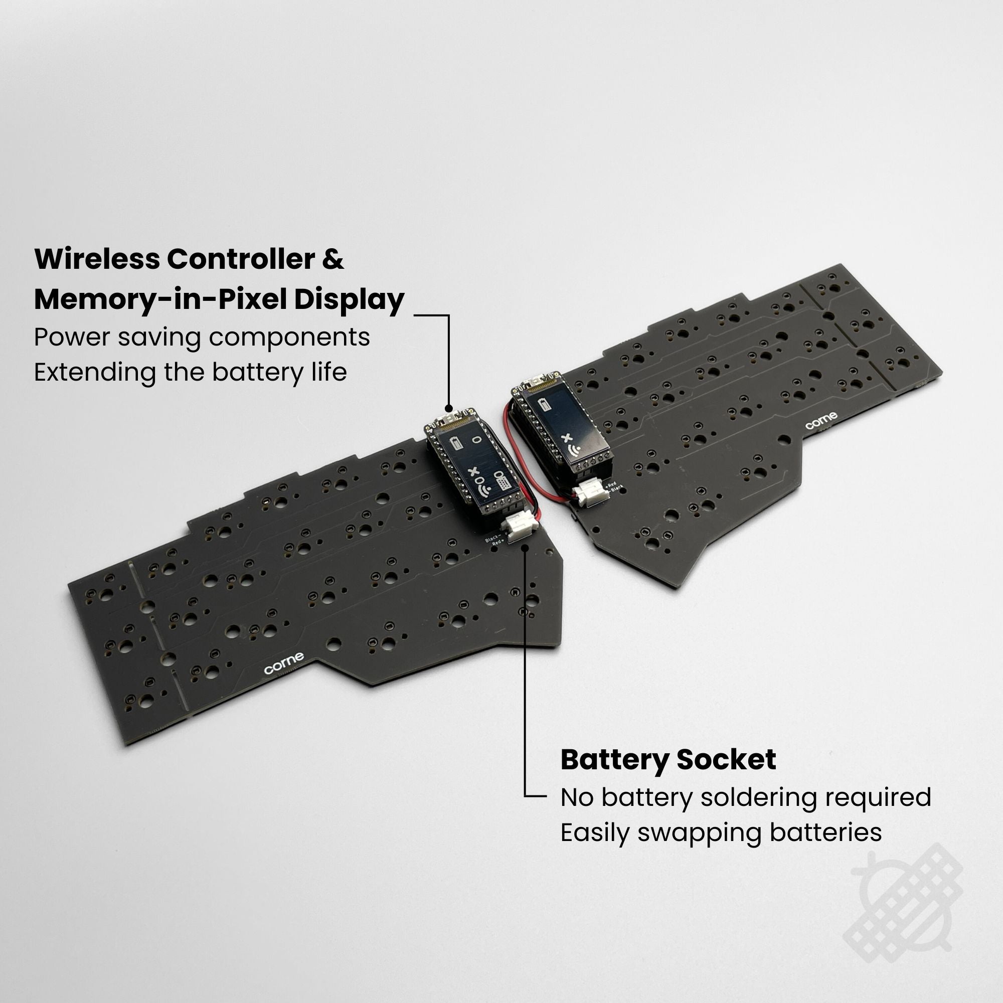 Pre-soldered Wireless Corne MX Keyboard - Thumbnail 2