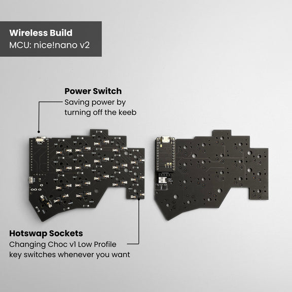 Pre-soldered Chocofi 36 Keys Low Profile Wireless Split Keyboard – beekeeb
