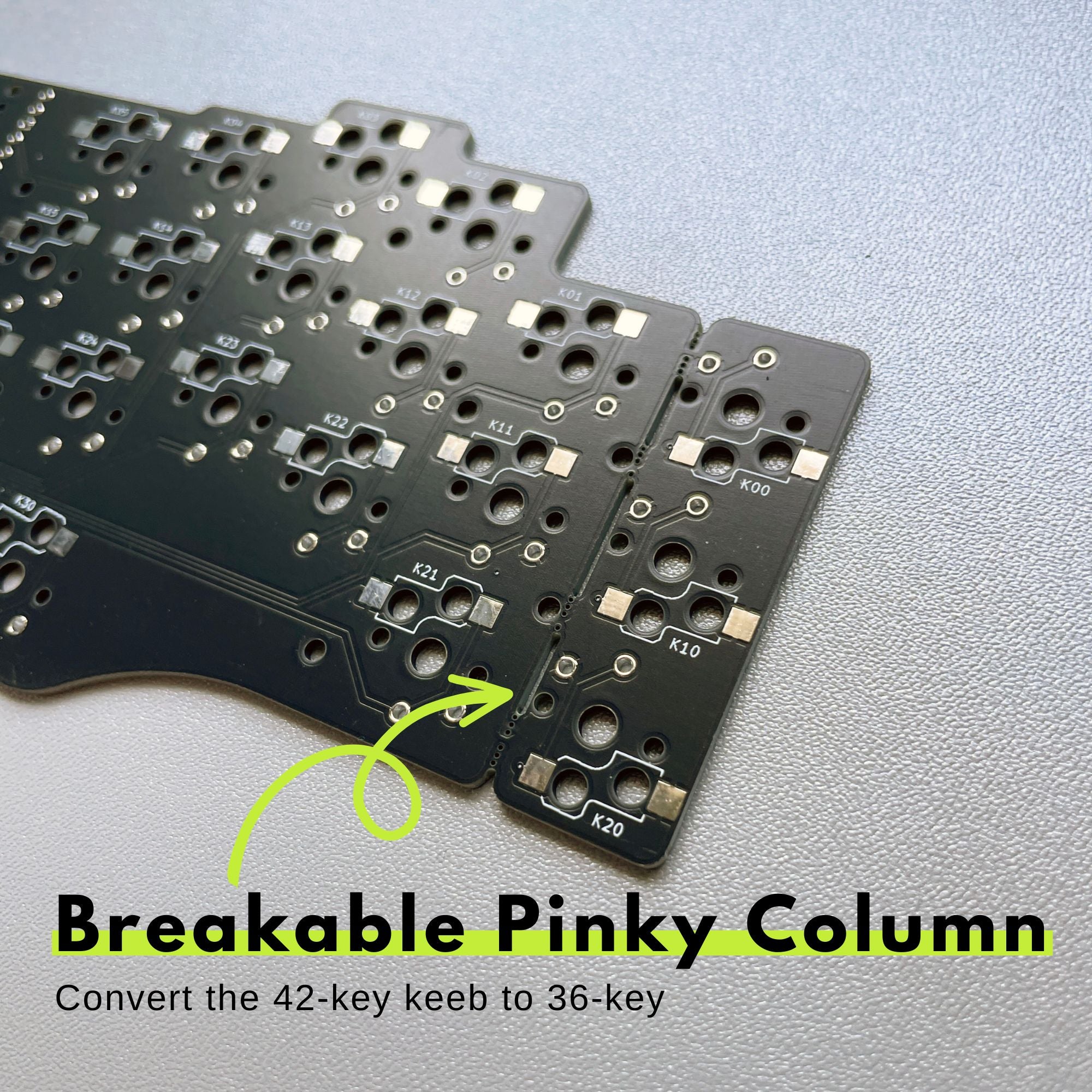 Piantor 42 Keys Low Profile Split Keyboard DIY Kit - Thumbnail 4