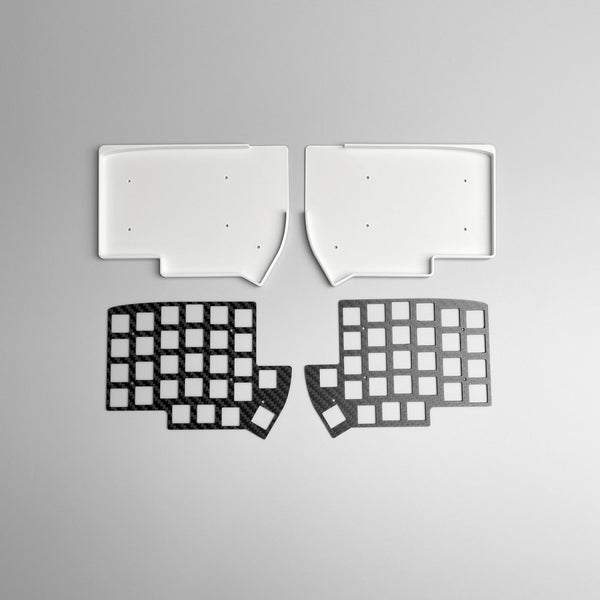 Allium58 / Lily58 Pro Choc Carbon Fiber Top & 3D Printed Bottom Case