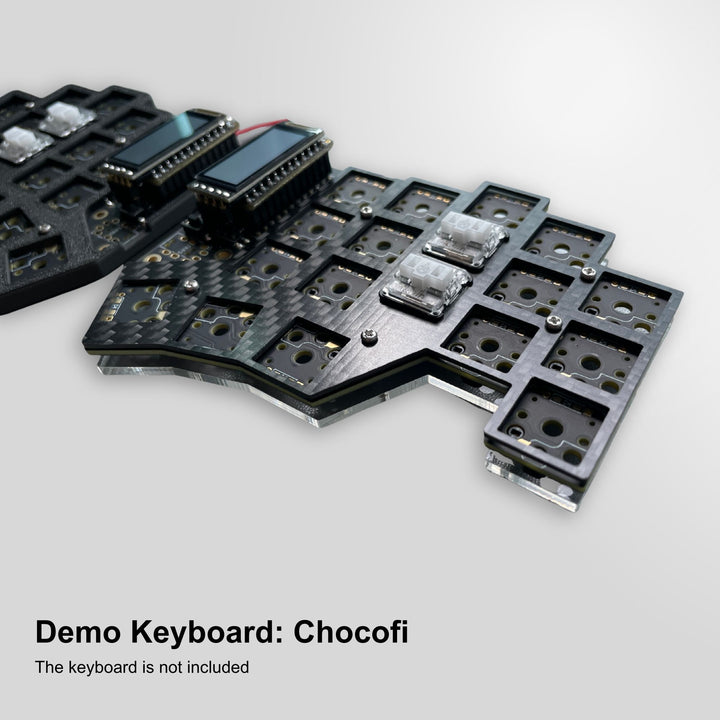 Chocify Keyboard Chocofi Carbon Fiber Top & Acrylic Bottom Keyboard Case – beekeeb