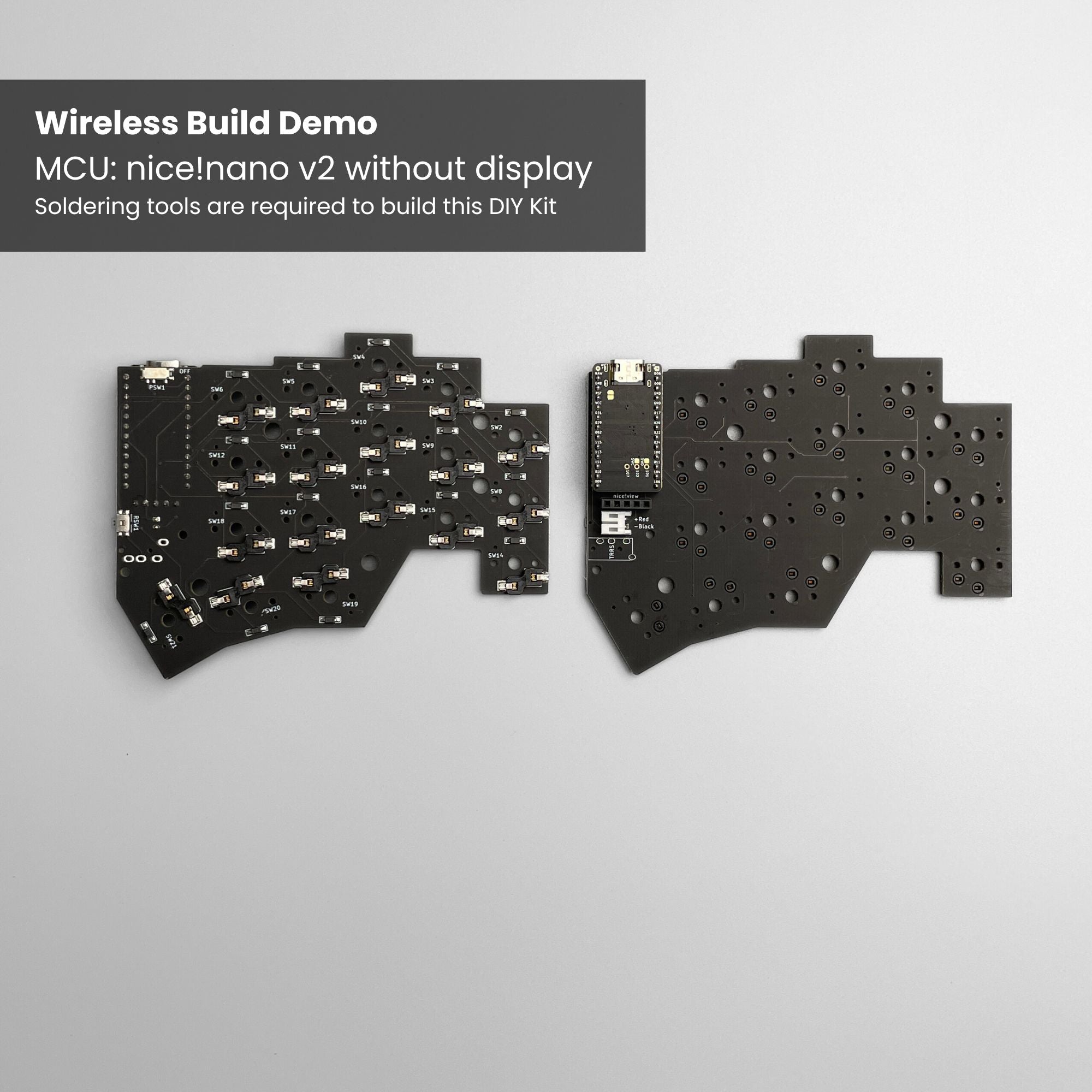 Chocofi Low Profile Split Keyboard DIY Kit - nice!nano Wireless