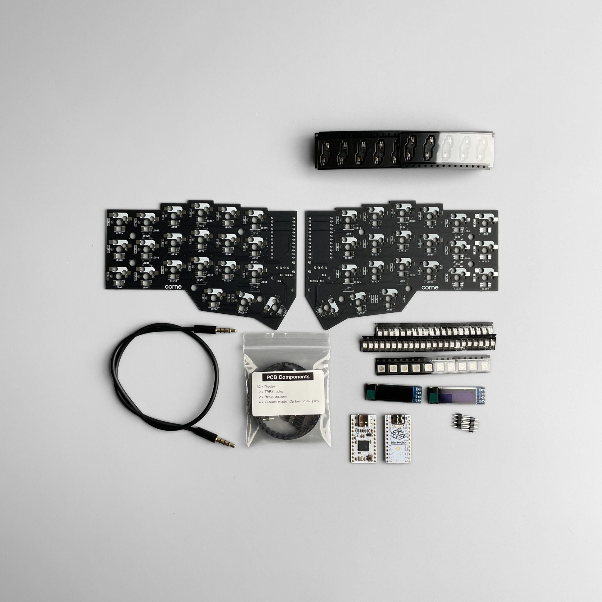 Corne v3.0 MX Split Wired Keyboard DIY Kit – beekeeb