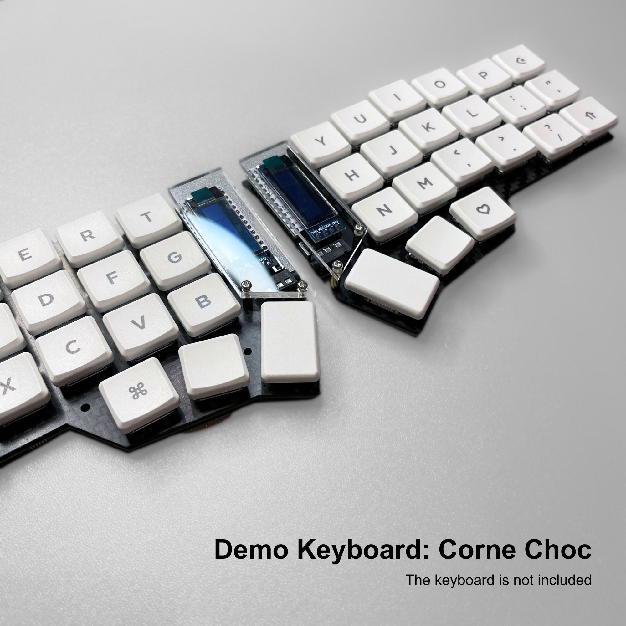 MBK Legend 40s Gray on White Low Profile Choc Spacing Keycap Set