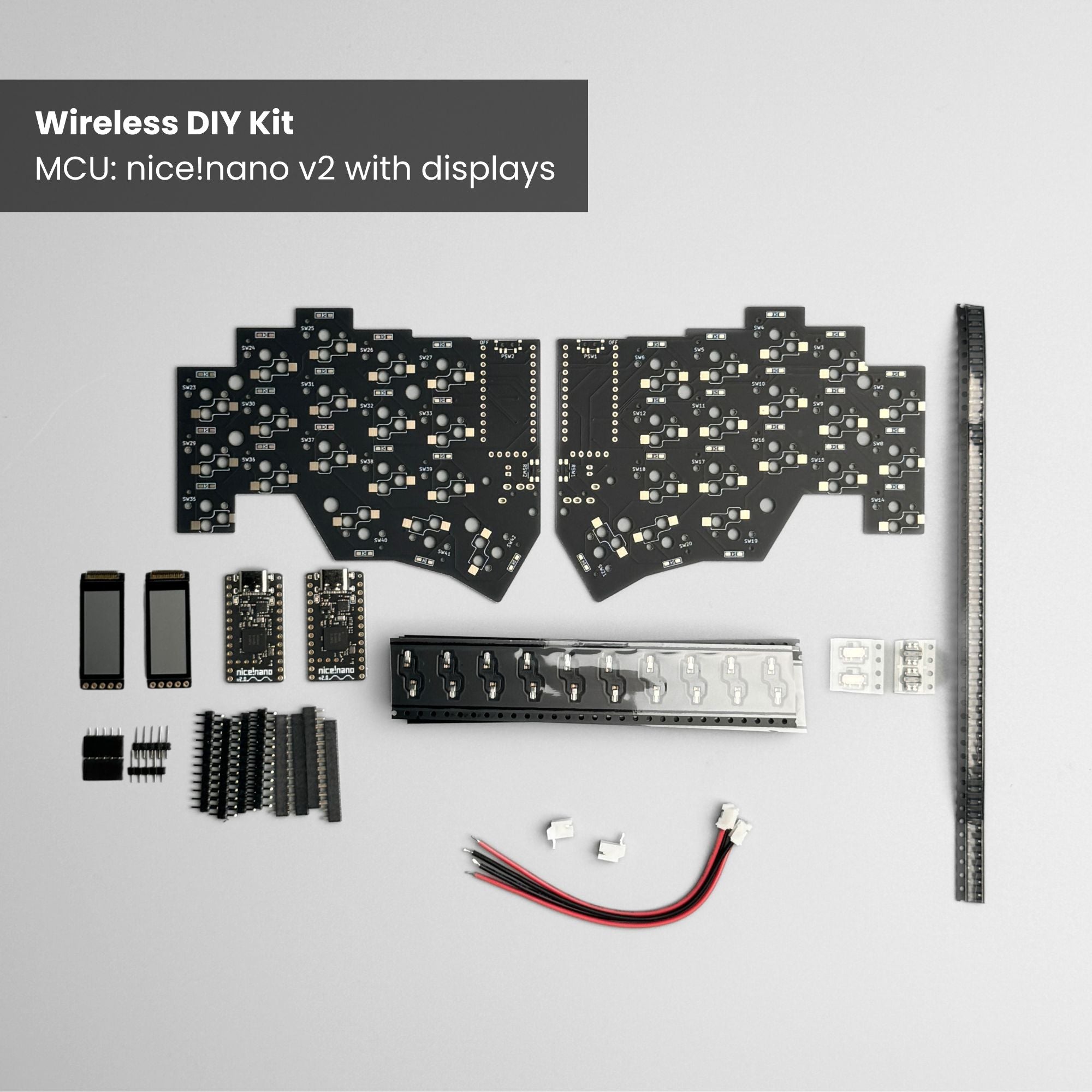 Chocofi Low Profile Split Keyboard DIY Kit - nice!nano Wireless - Thumbnail 5