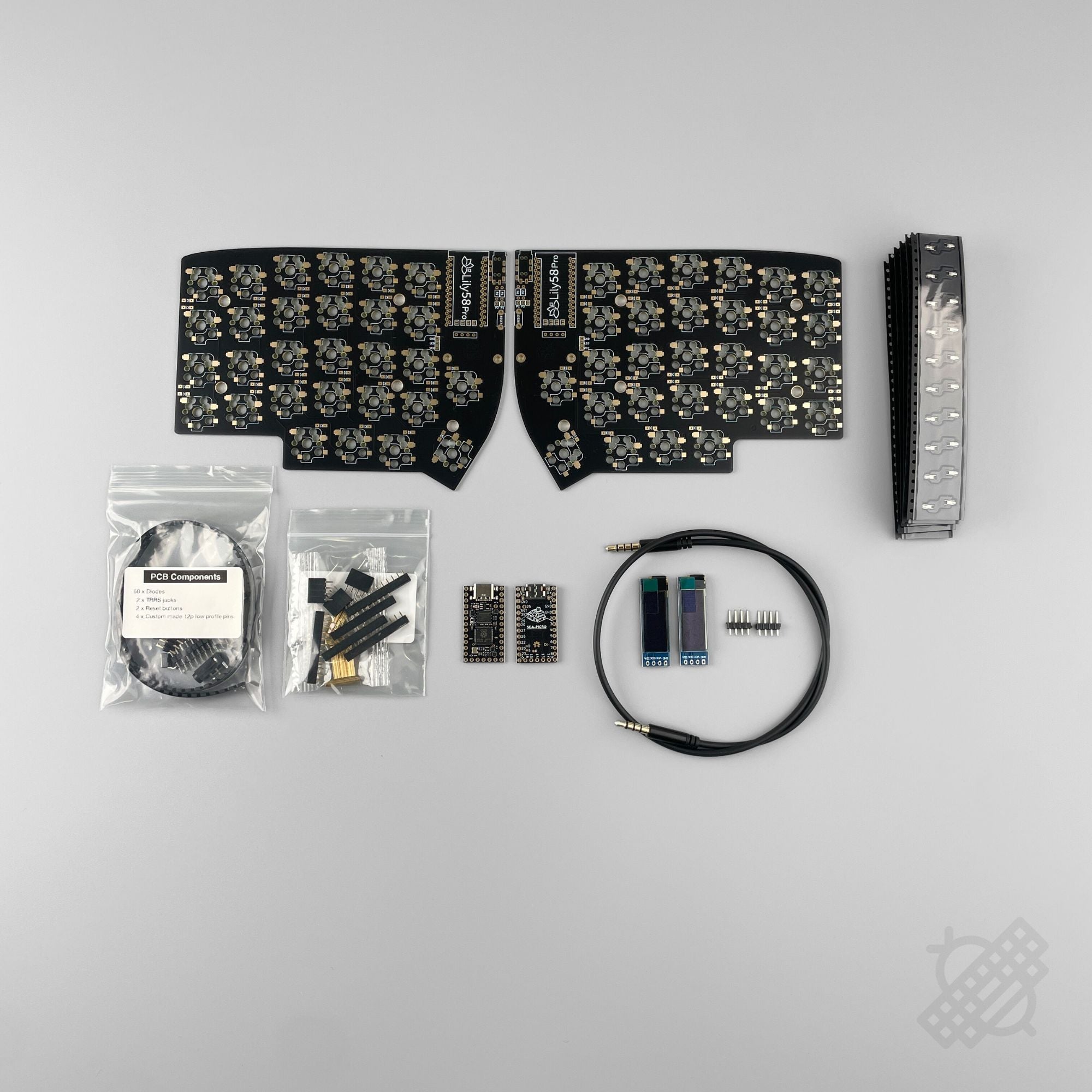 Diy Split Keyboard Kit Lily58 Pro Low Profile Choc Split Keyboard DIY Kit - RP2040 Wired – beekeeb