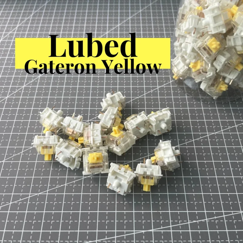 Gateron Yellow Pro MX Key Switches Factory Lubed (10 pcs)