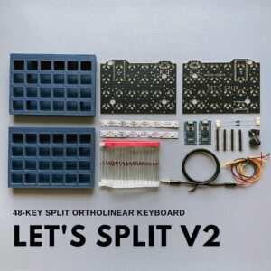 lets split v2 split keyboard DIY kit with keyboard case