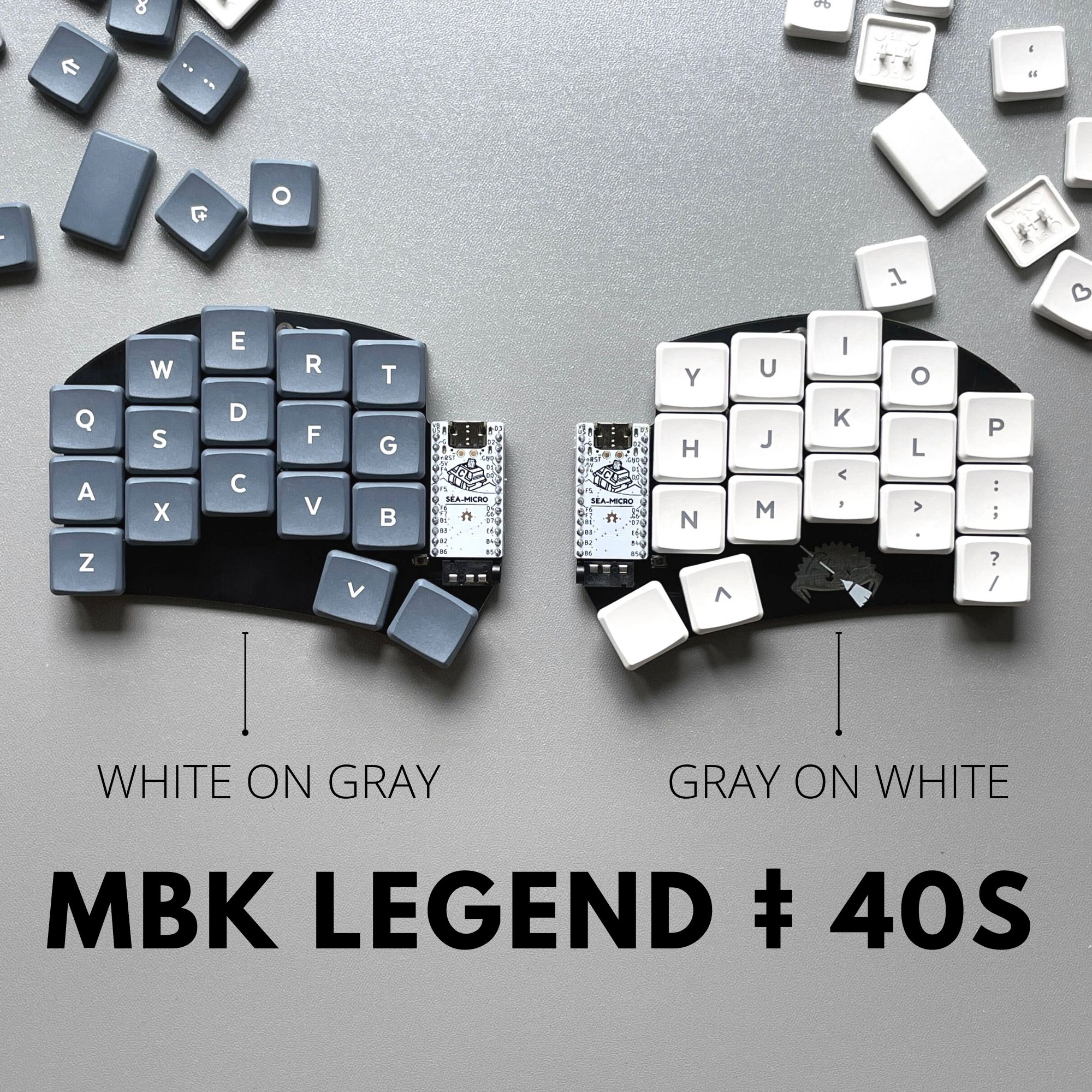 sweep with MBK keycap white on gray