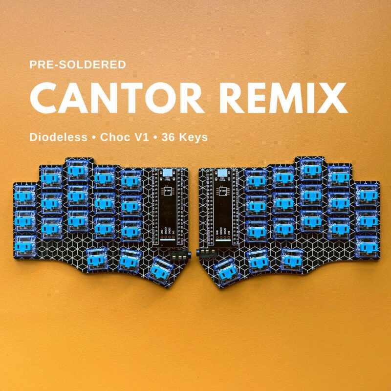 Pre-soldered Cantor Remix 36 Keys Split Keyboard