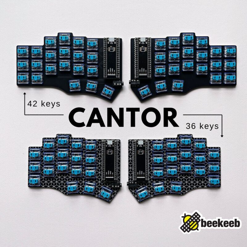 cantor keyboard 42 and 36 keys comparison