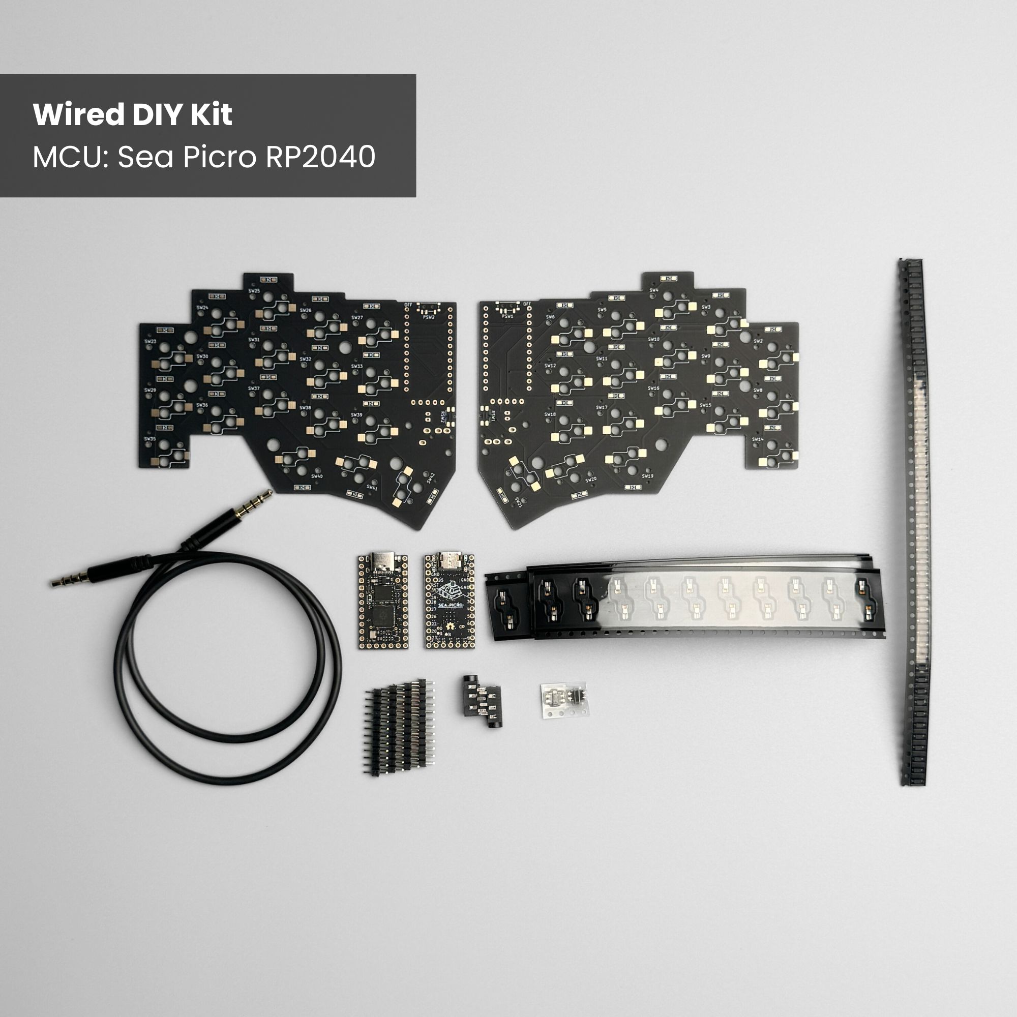 Chocofi RP2040 Wires Split Keyboard DIY Kit