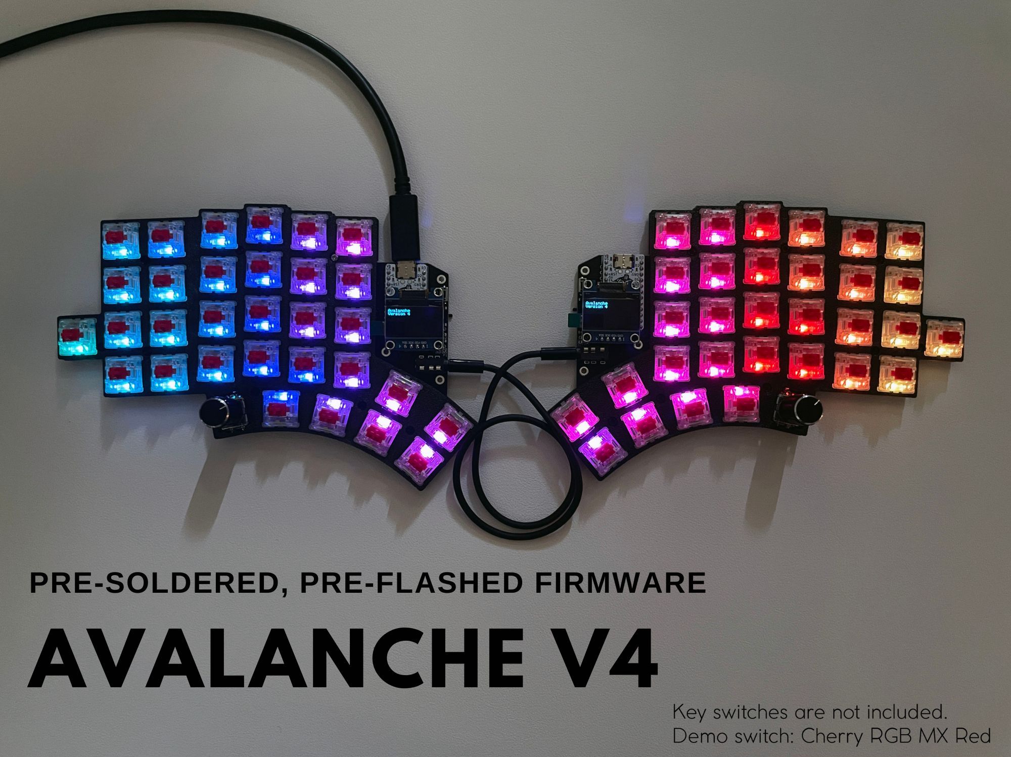 Presoldered The Avalanche keyboard