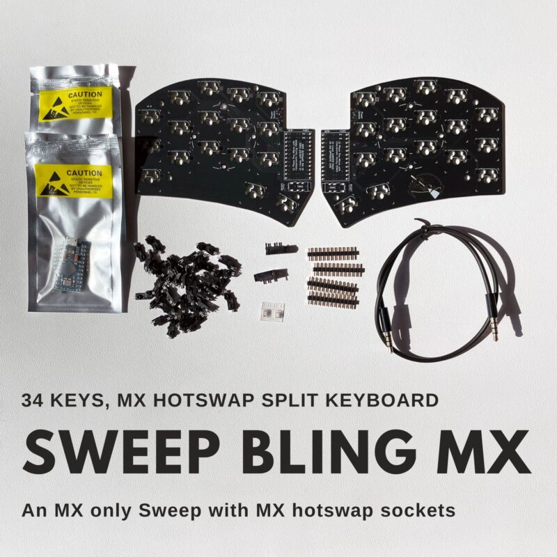 Sweep Bling MX split keyboard