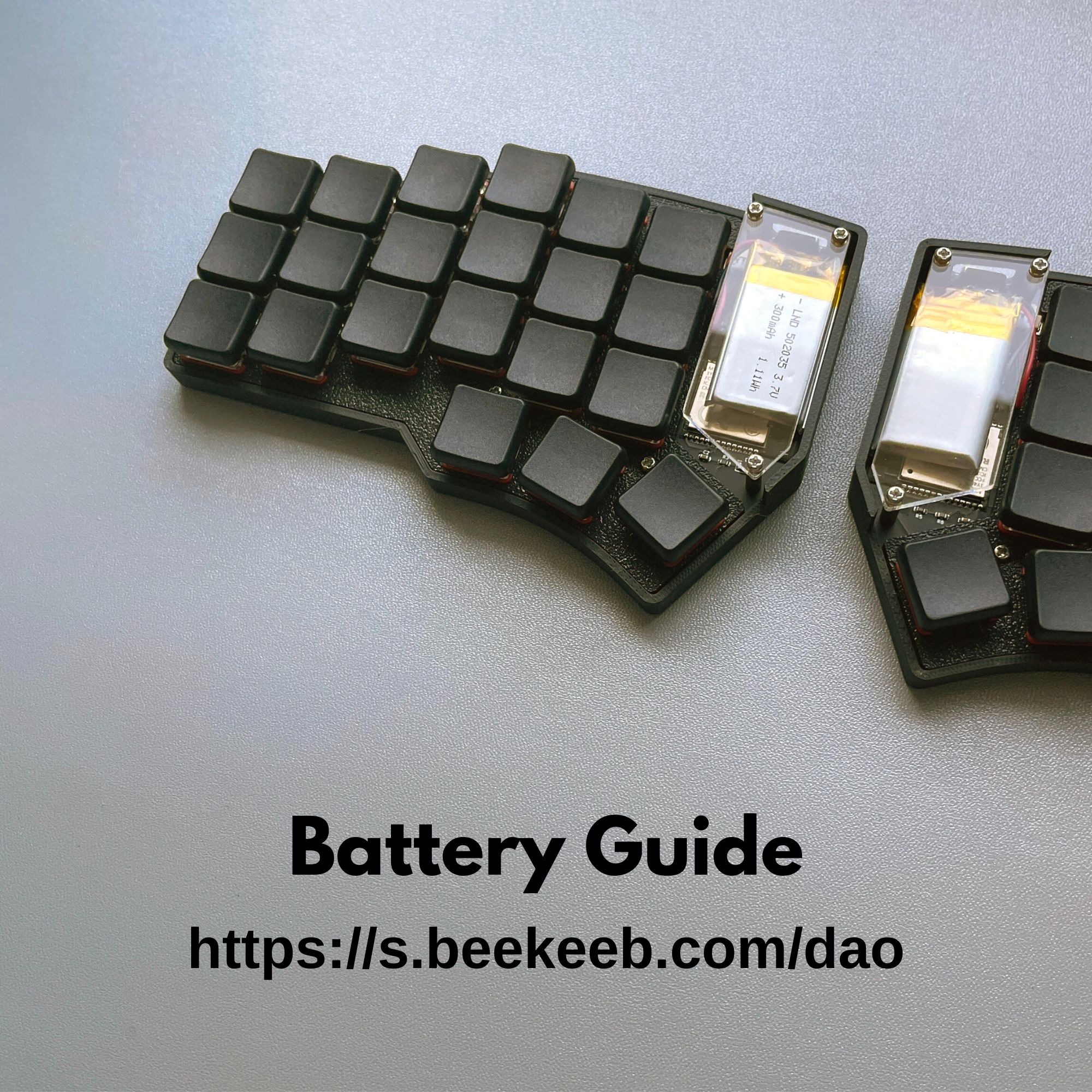 Dao Choc BLE long battery life wireless split keyboard