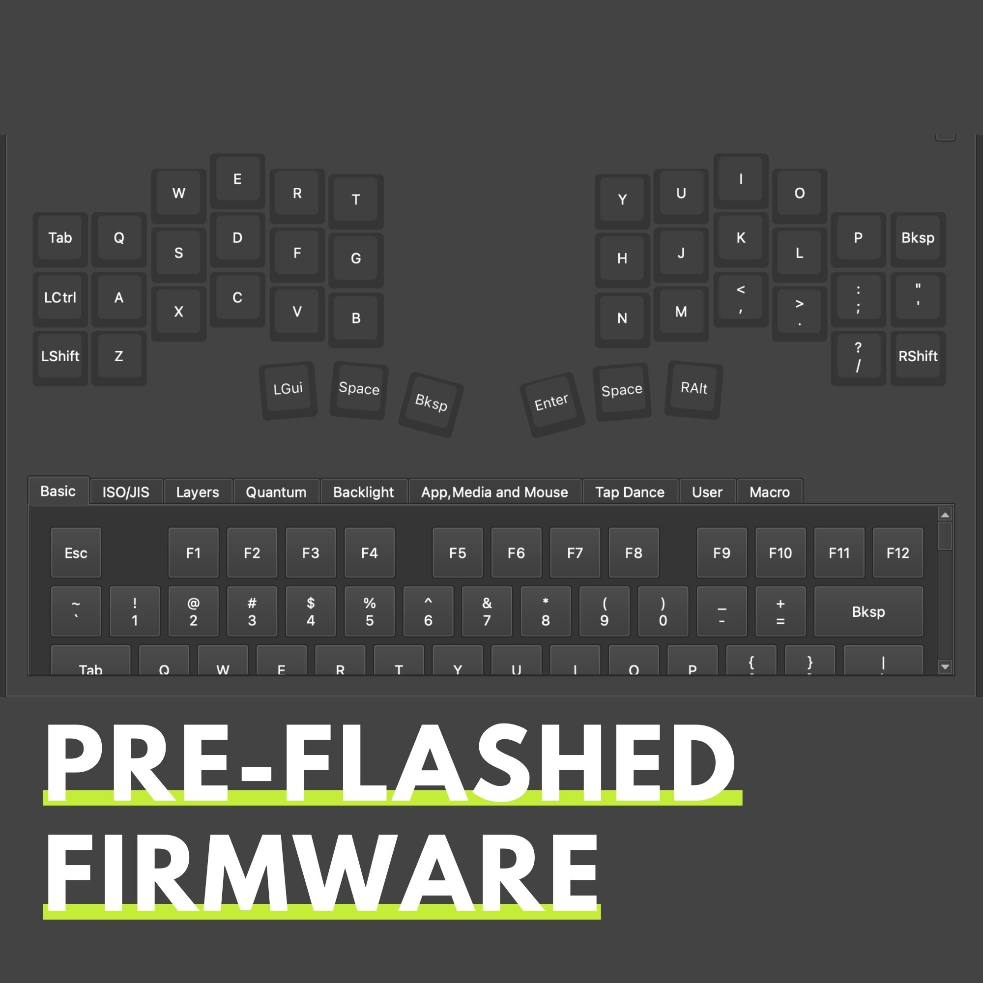 Pre-soldered Piantor (Cantor Layout with Hotswap) 42 Keys / 36 Keys Diodeless RP2040 Low Profile Choc Split Keyboard