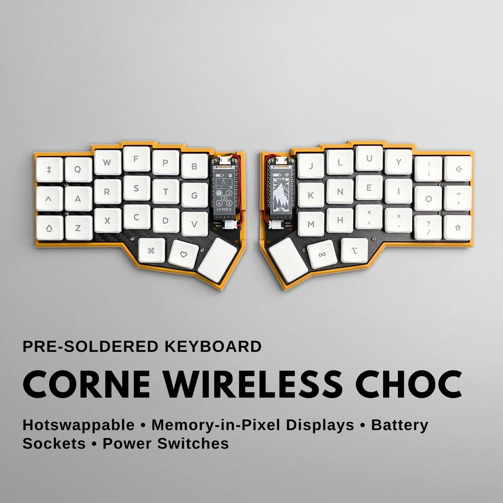 Corne Wireless Choc low profile split keyboard