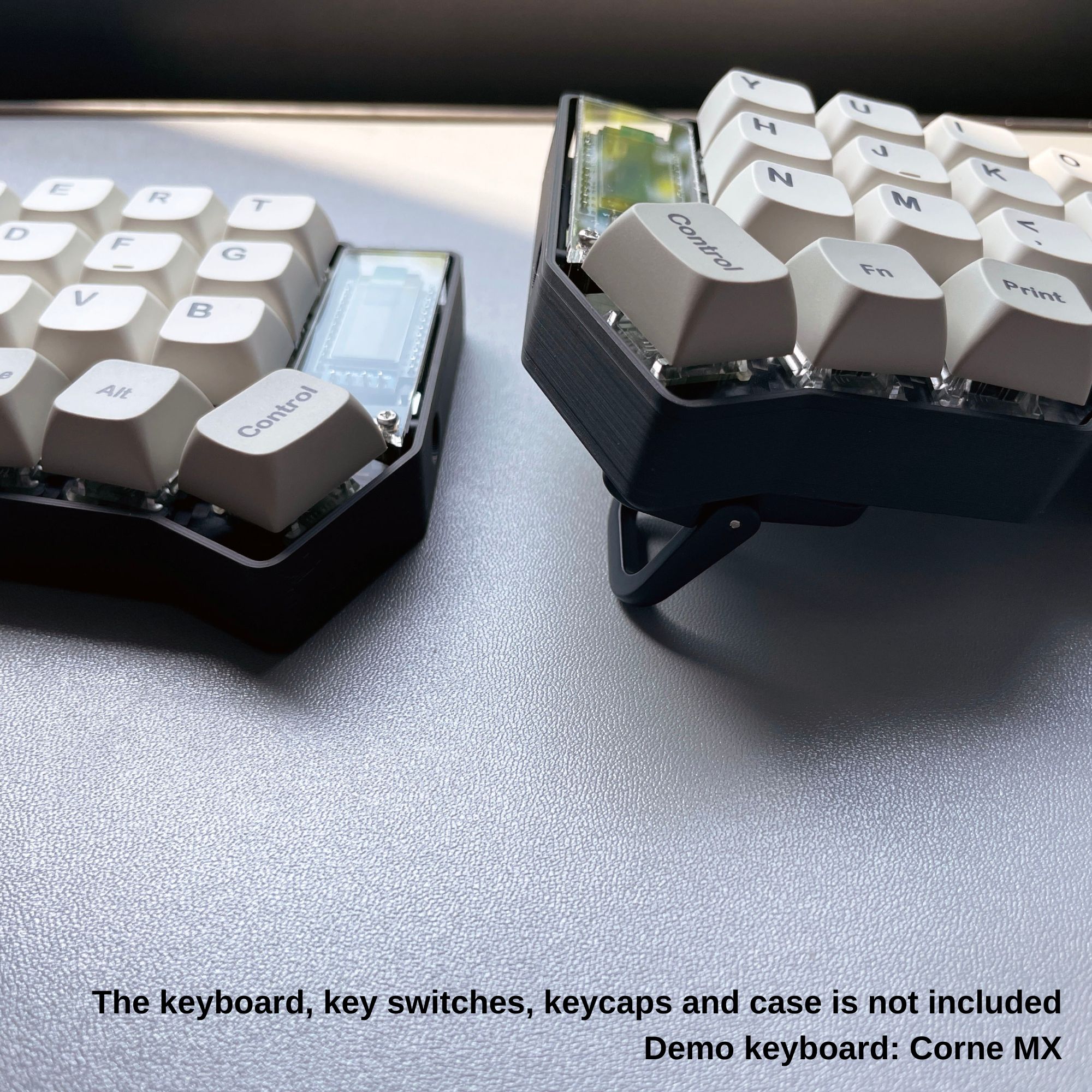 Bobtail Tenting Legs for Split Keyboards on Corne MX keyboard