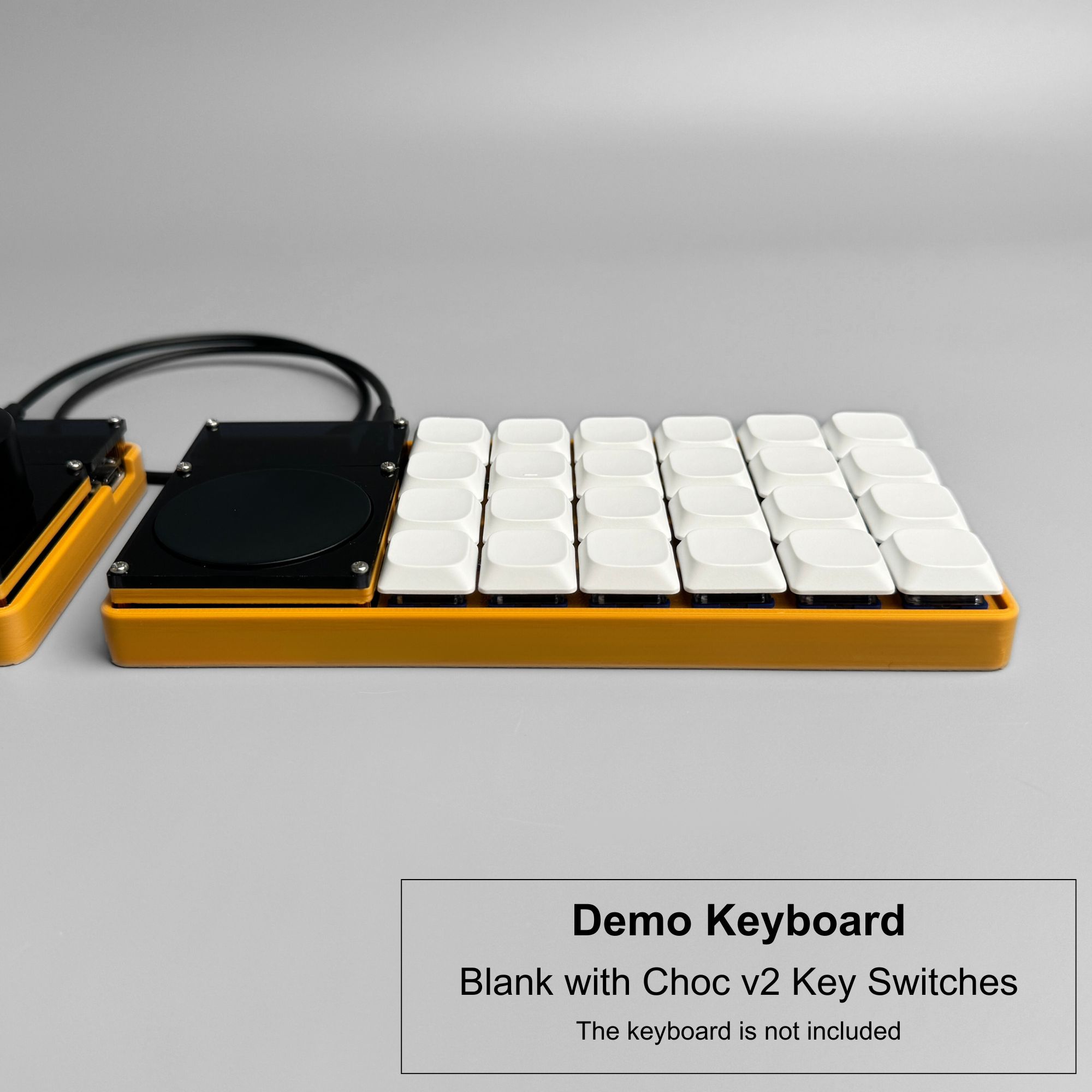 Smolo white low profile blank keycaps demo on blank keyboard