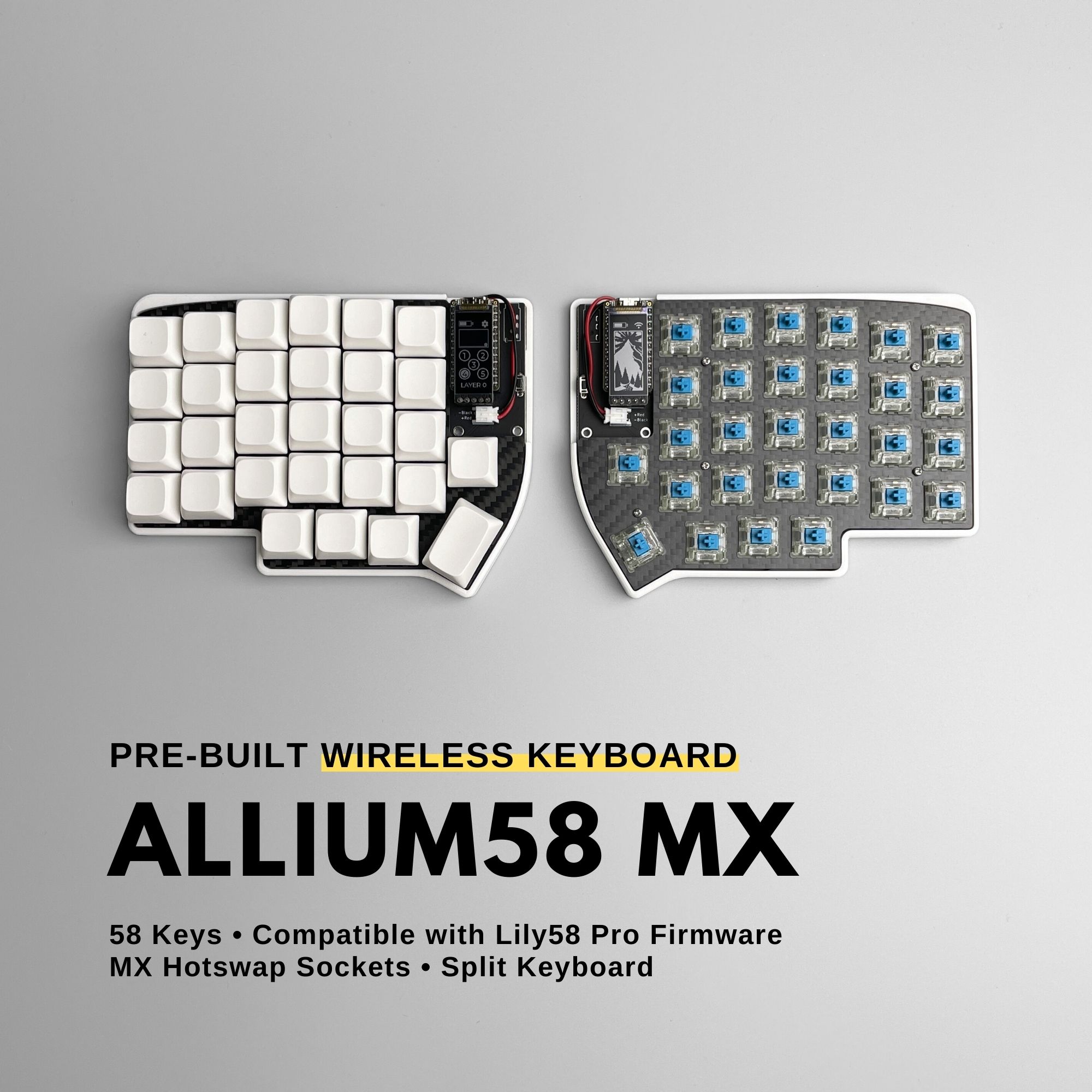 Allium58 Wireless Lily58 Pro MX Split Keyboard
