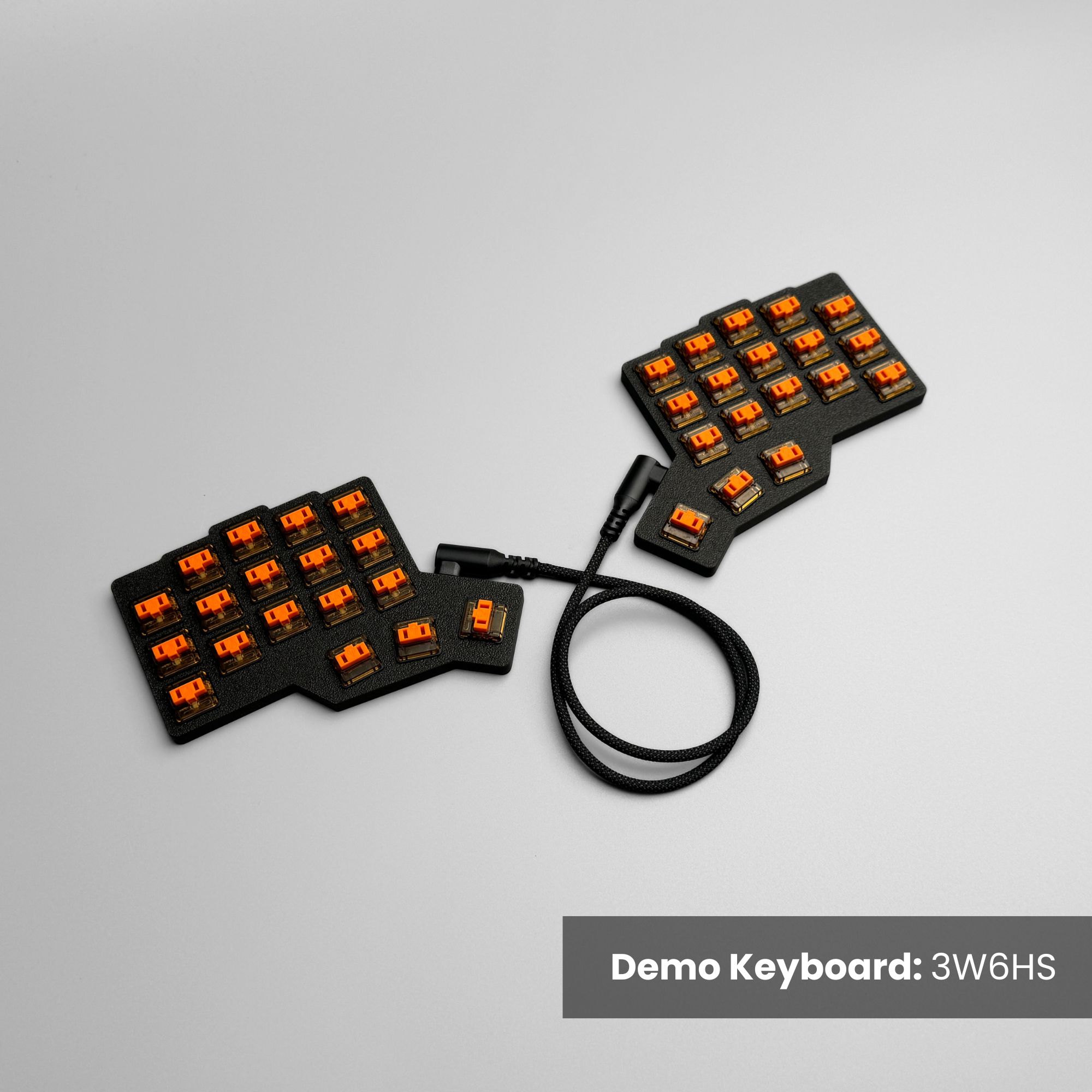 Kailh Choc Tactile Sunset key switch on 3W6HS split keyboard