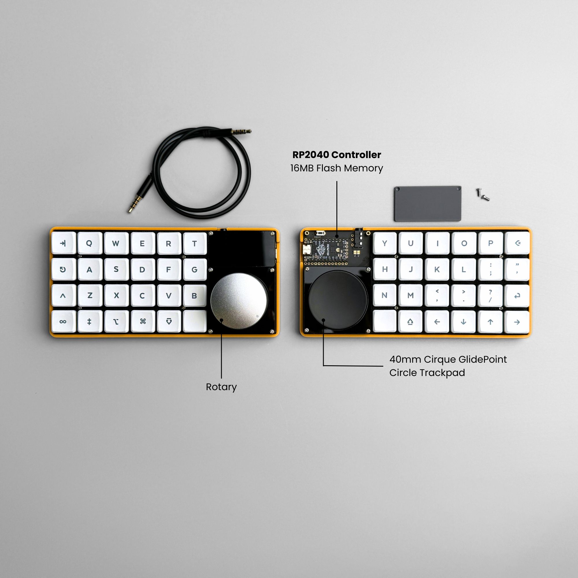 Blank Split keyboard Planck Keyboard with trackpad and rotary