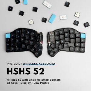 HSHS52 Hotswap Hillside52 Split Keyboard Wireless with display